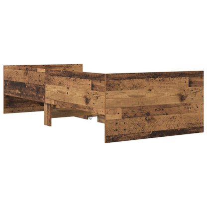 vidaXL Bed Frame with Storage Old Wood 80 x 200 cm Engineered Wood