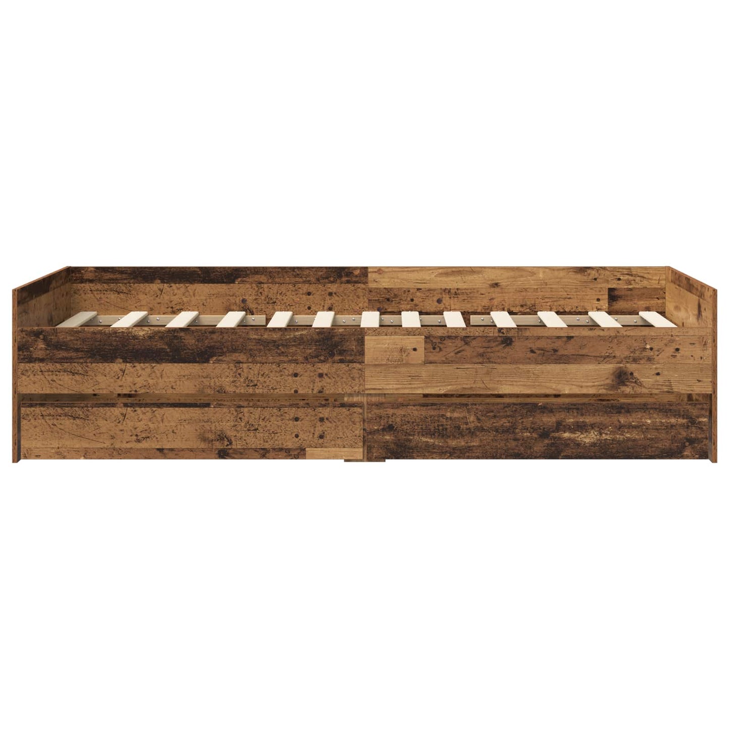 vidaXL Bed Frame with Storage Old Wood 80 x 200 cm Engineered Wood