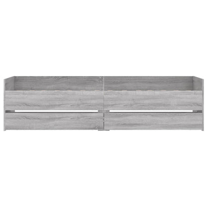 vidaXL Bed Frame with Storage Concrete Grey 80 x 200 cm