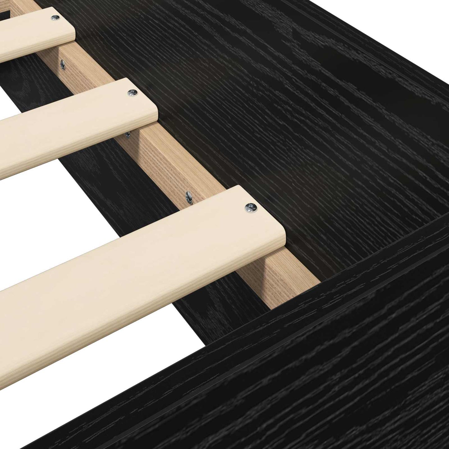 vidaXL Bed Frame with Storage Black Oak 80 x 200 cm Engineered Wood