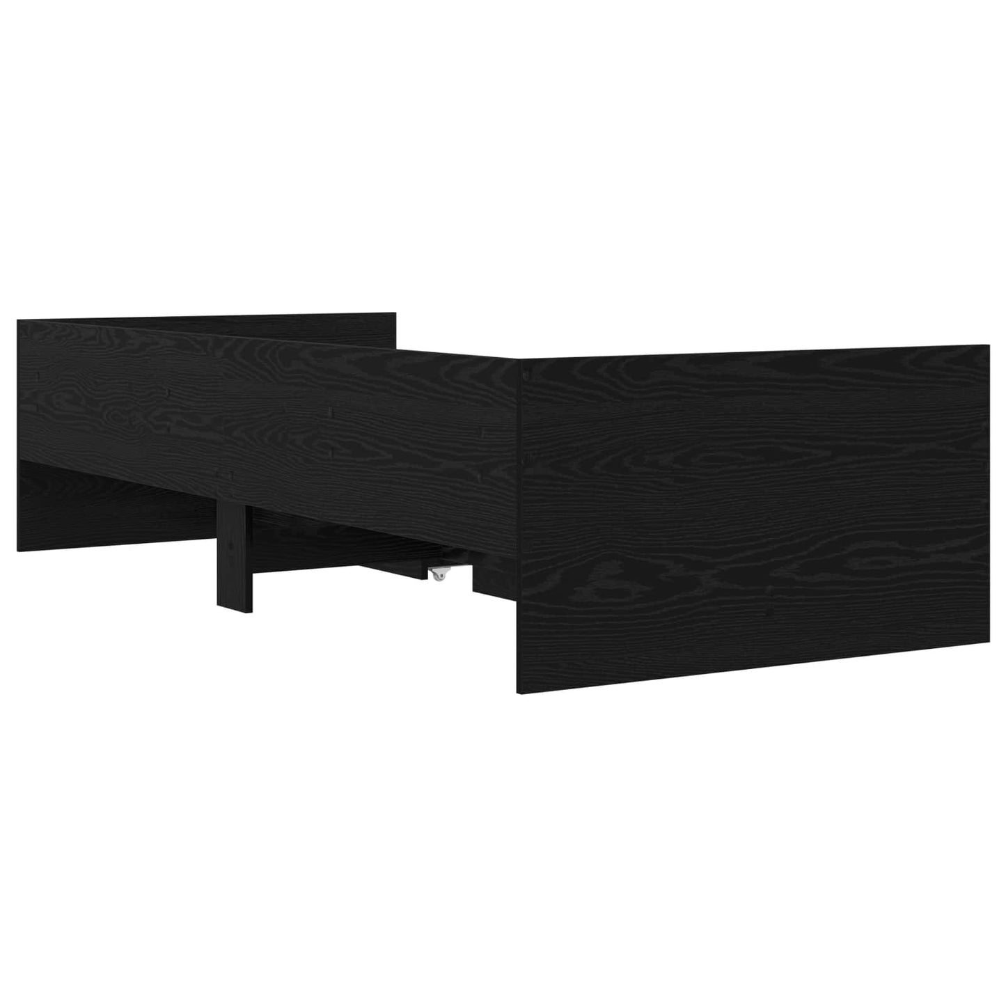 vidaXL Bed Frame with Storage Black Oak 80 x 200 cm Engineered Wood