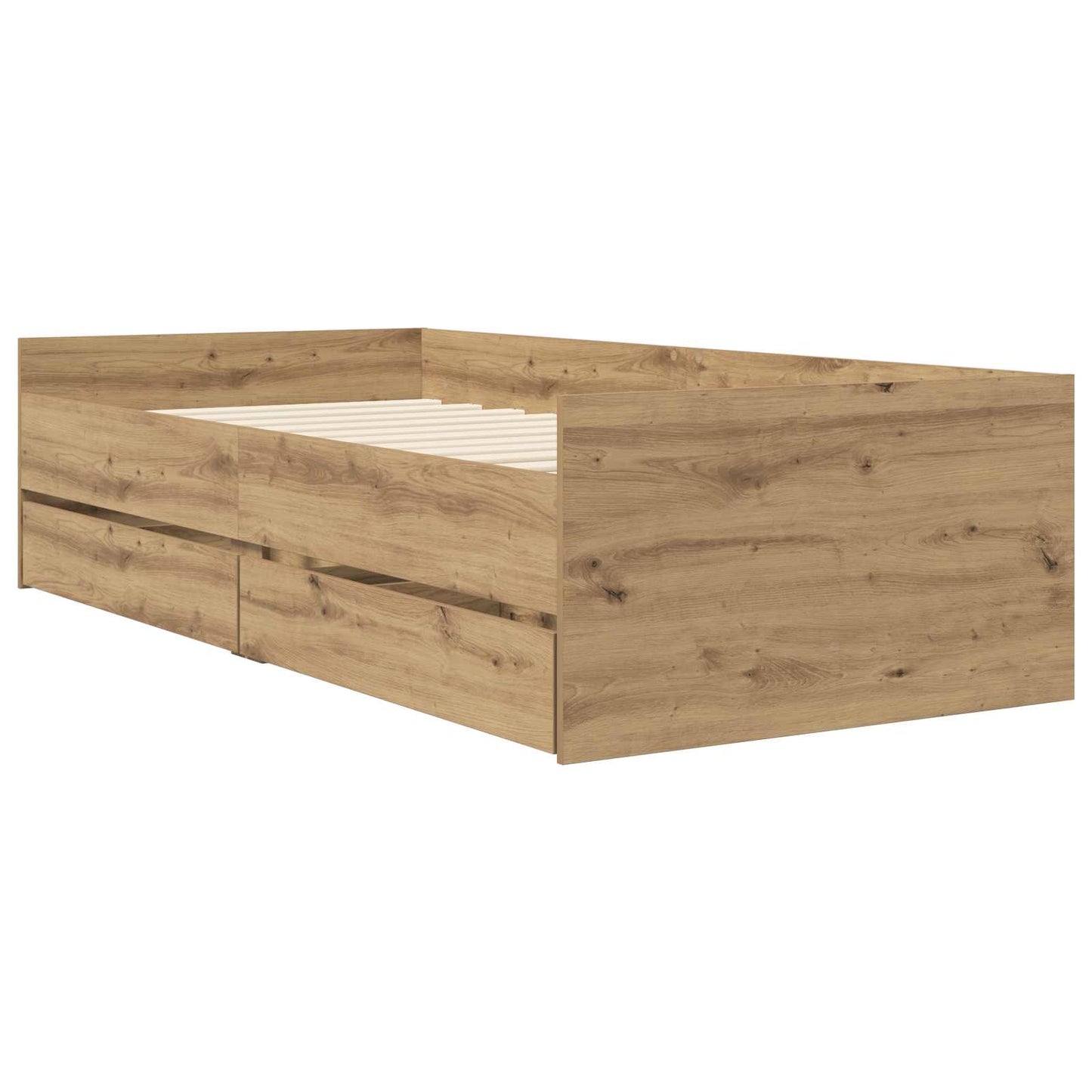 vidaXL Bed Frame with Storage Artisian Oak 80 x 200 cm Engineered Wood