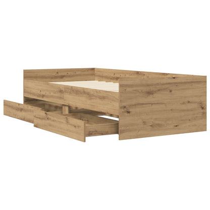 vidaXL Bed Frame with Storage Artisian Oak 80 x 200 cm Engineered Wood