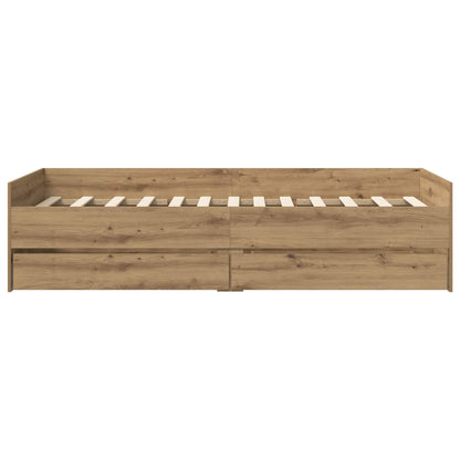 vidaXL Bed Frame with Storage Artisian Oak 80 x 200 cm Engineered Wood