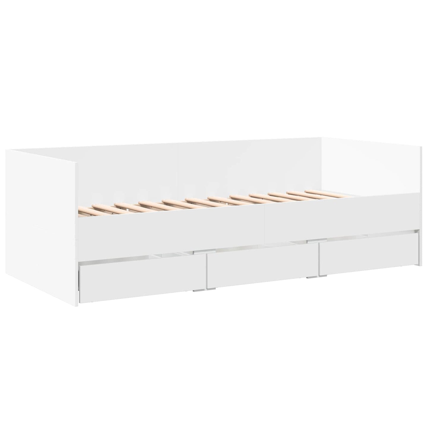 vidaXL Bed Frame with Storage White 80 x 200 cm Engineered Wood