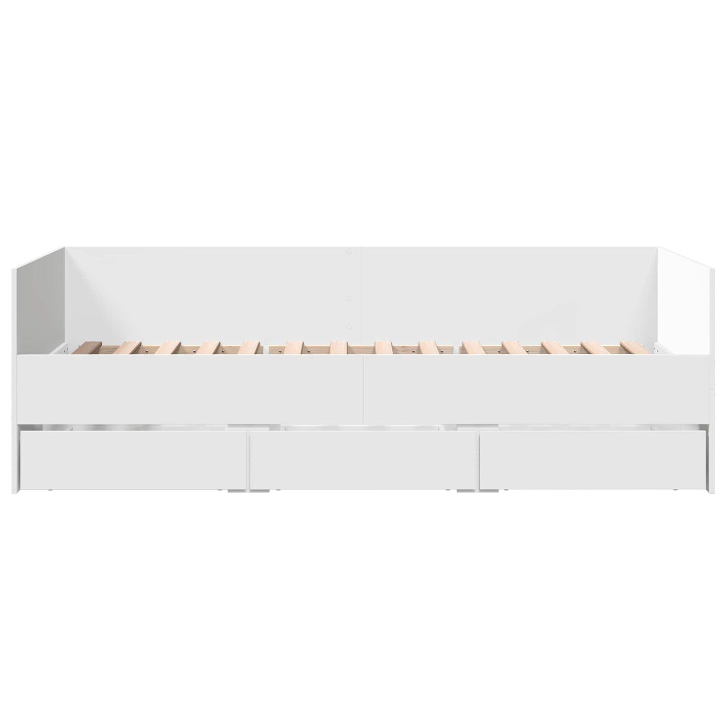 vidaXL Bed Frame with Storage White 80 x 200 cm Engineered Wood