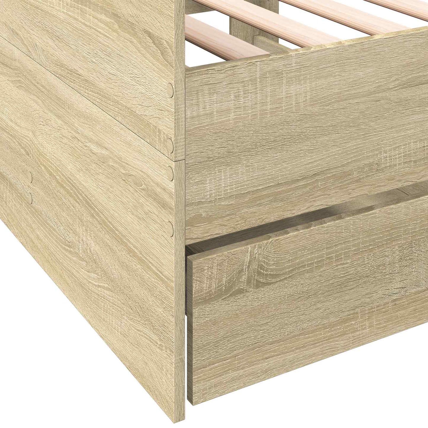 vidaXL Bed Frame with Storage Sonoma Oak 80 x 200 cm Engineered Wood