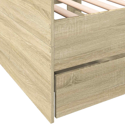 vidaXL Bed Frame with Storage Sonoma Oak 80 x 200 cm Engineered Wood