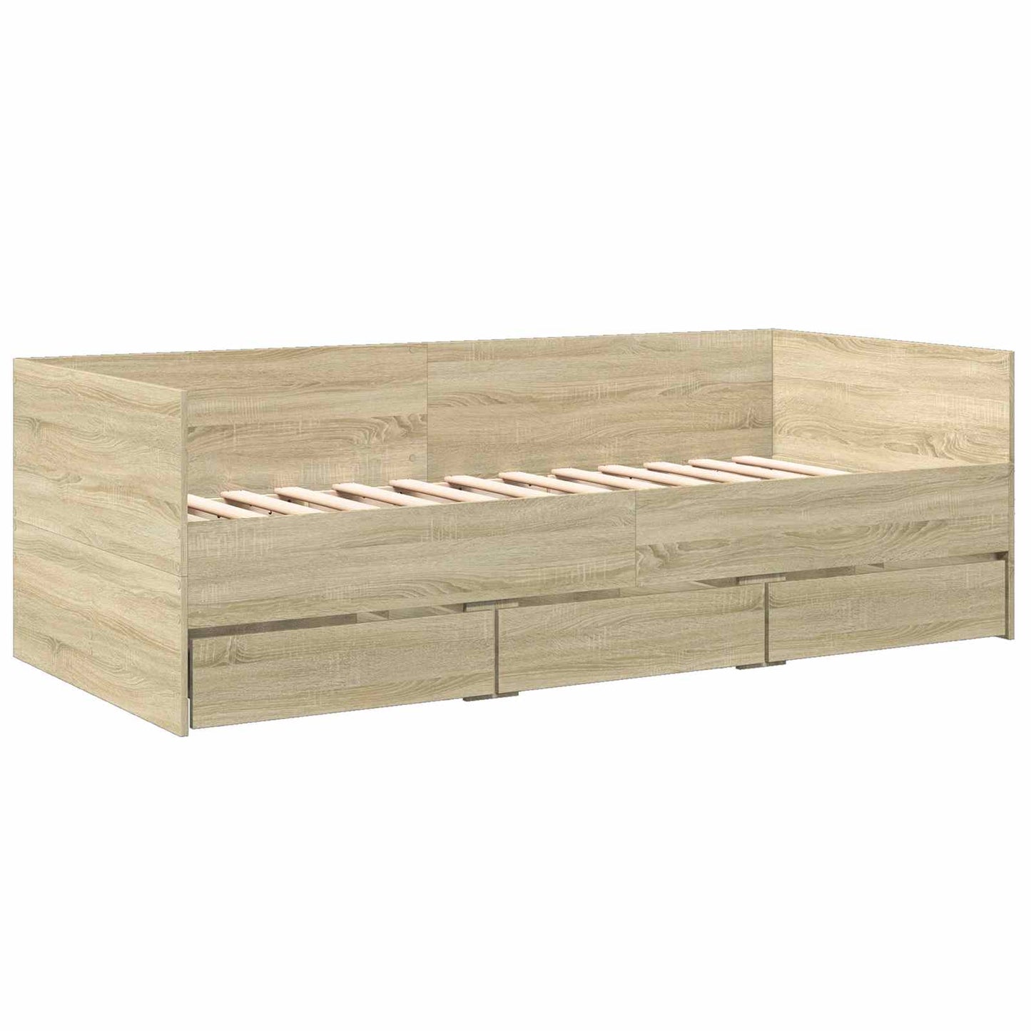 vidaXL Bed Frame with Storage Sonoma Oak 80 x 200 cm Engineered Wood