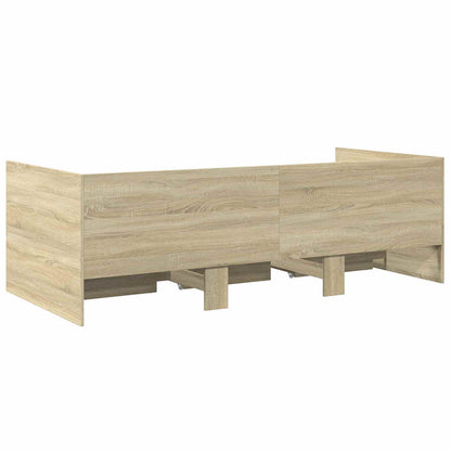 vidaXL Bed Frame with Storage Sonoma Oak 80 x 200 cm Engineered Wood