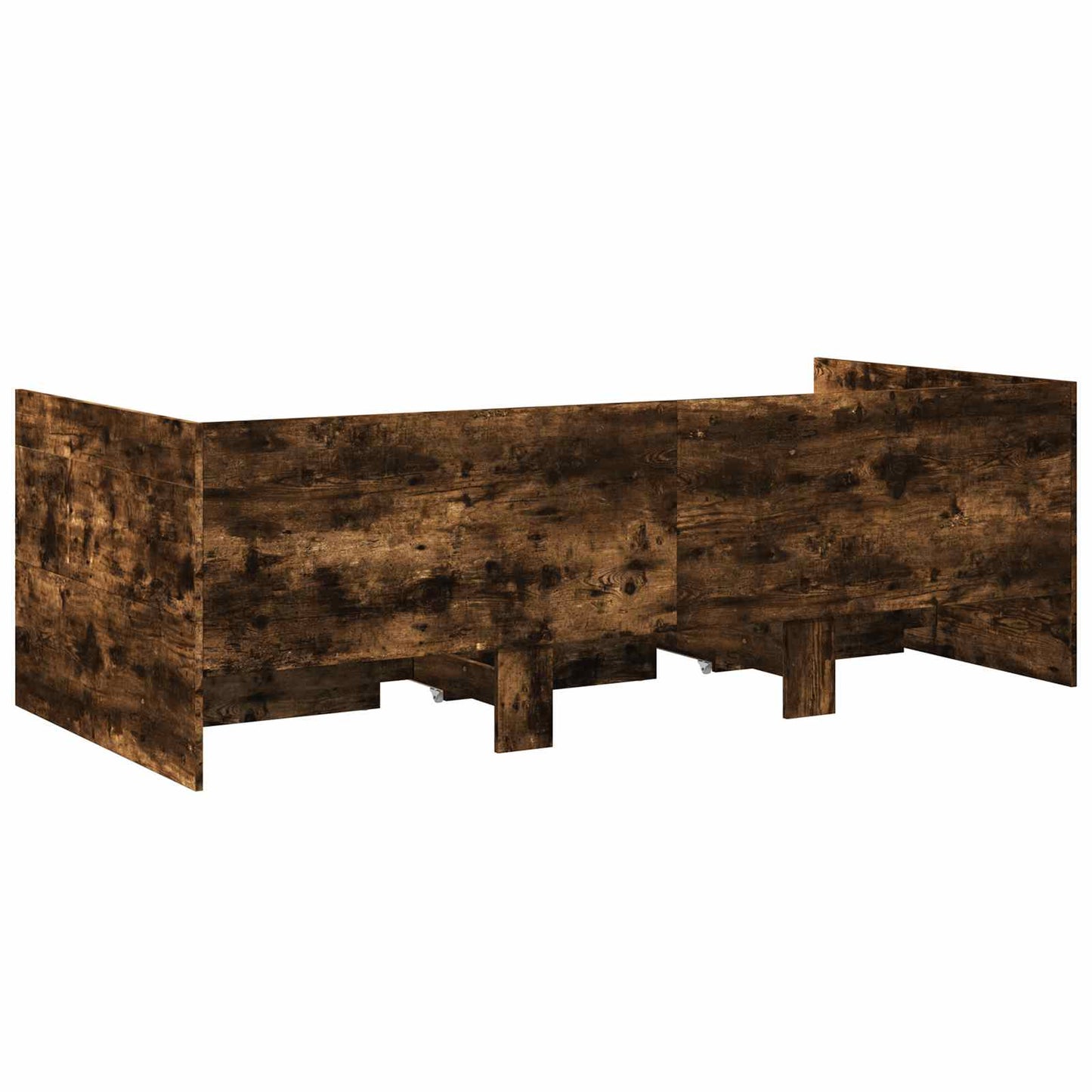 vidaXL Bed Frame with Storage Smoked Oak 80 x 200 cm Engineered Wood