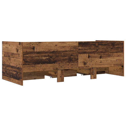 vidaXL Bed Frame with Storage Old Wood 80 x 200 cm Engineered Wood