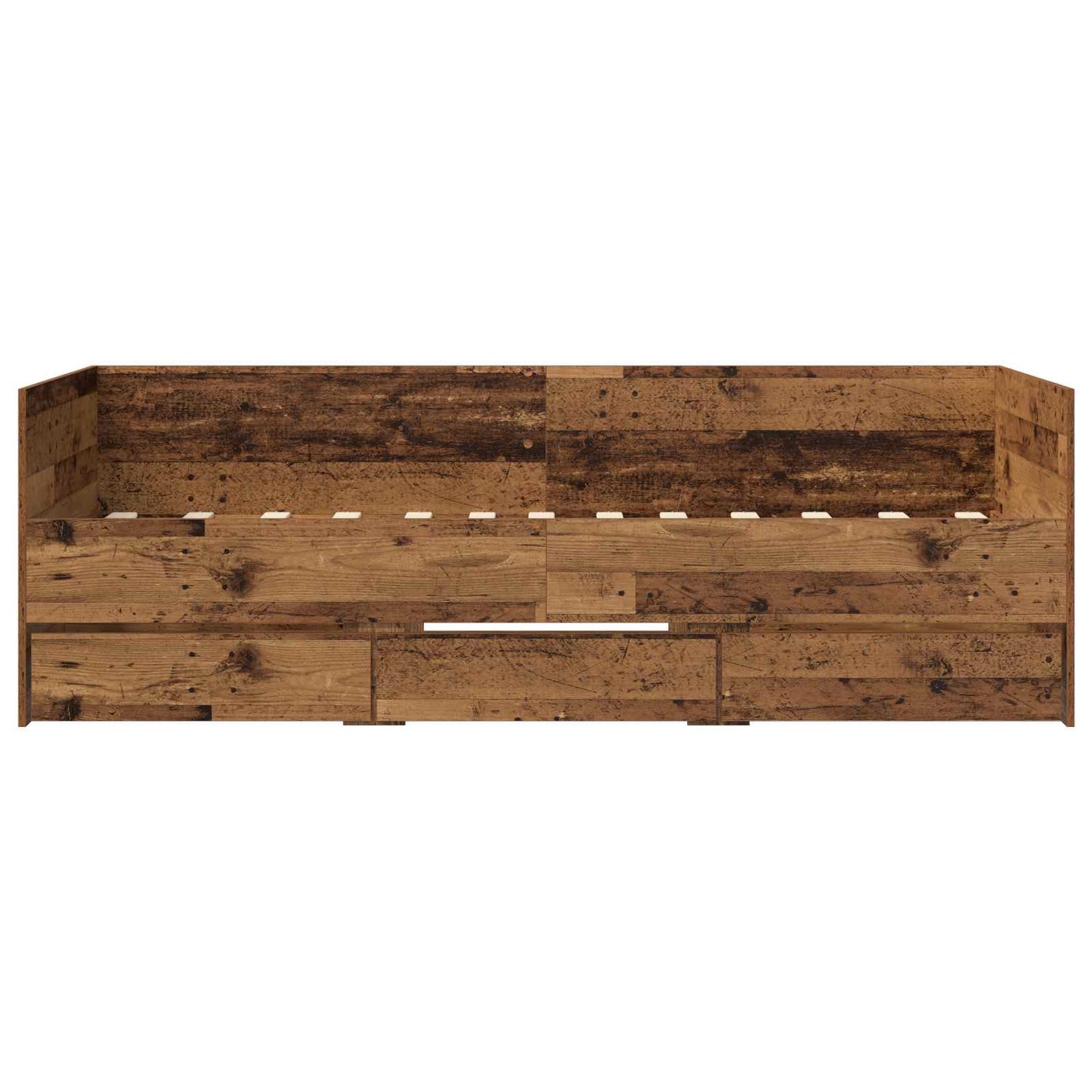 vidaXL Bed Frame with Storage Old Wood 80 x 200 cm Engineered Wood