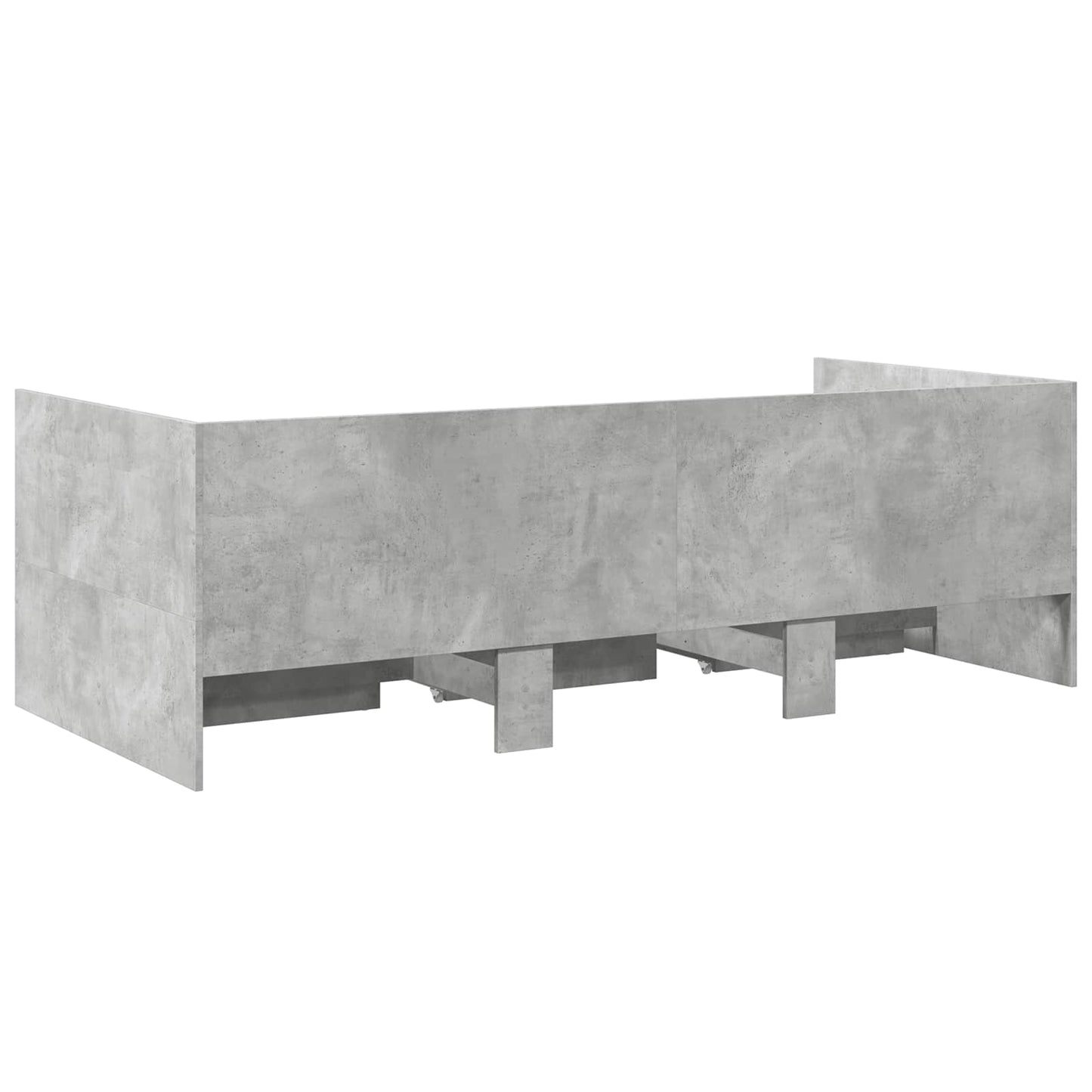 vidaXL Bed Frame with Storage Concrete Grey 80 x 200 cm