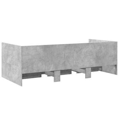 vidaXL Bed Frame with Storage Concrete Grey 80 x 200 cm