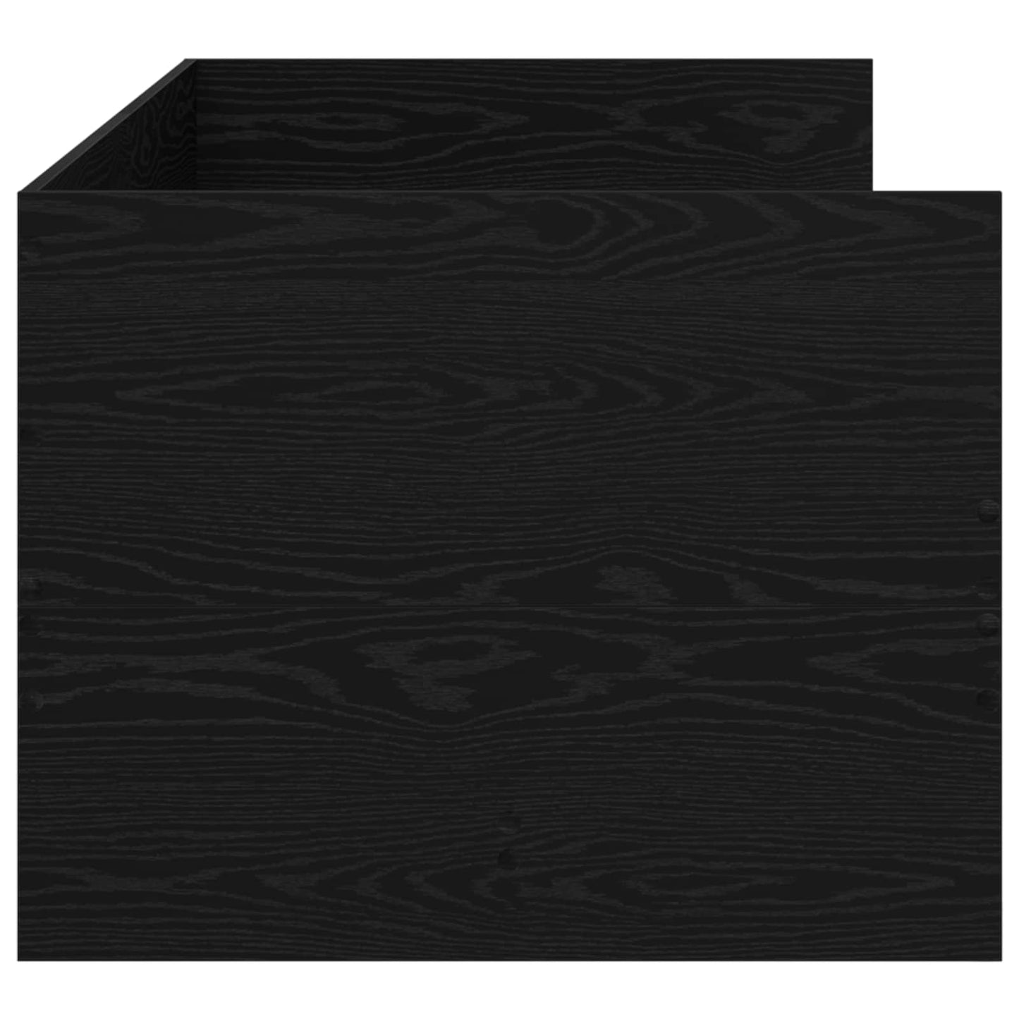 vidaXL Bed Frame with Storage Black Oak 80 x 200 cm Engineered Wood