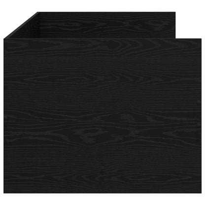 vidaXL Bed Frame with Storage Black Oak 80 x 200 cm Engineered Wood