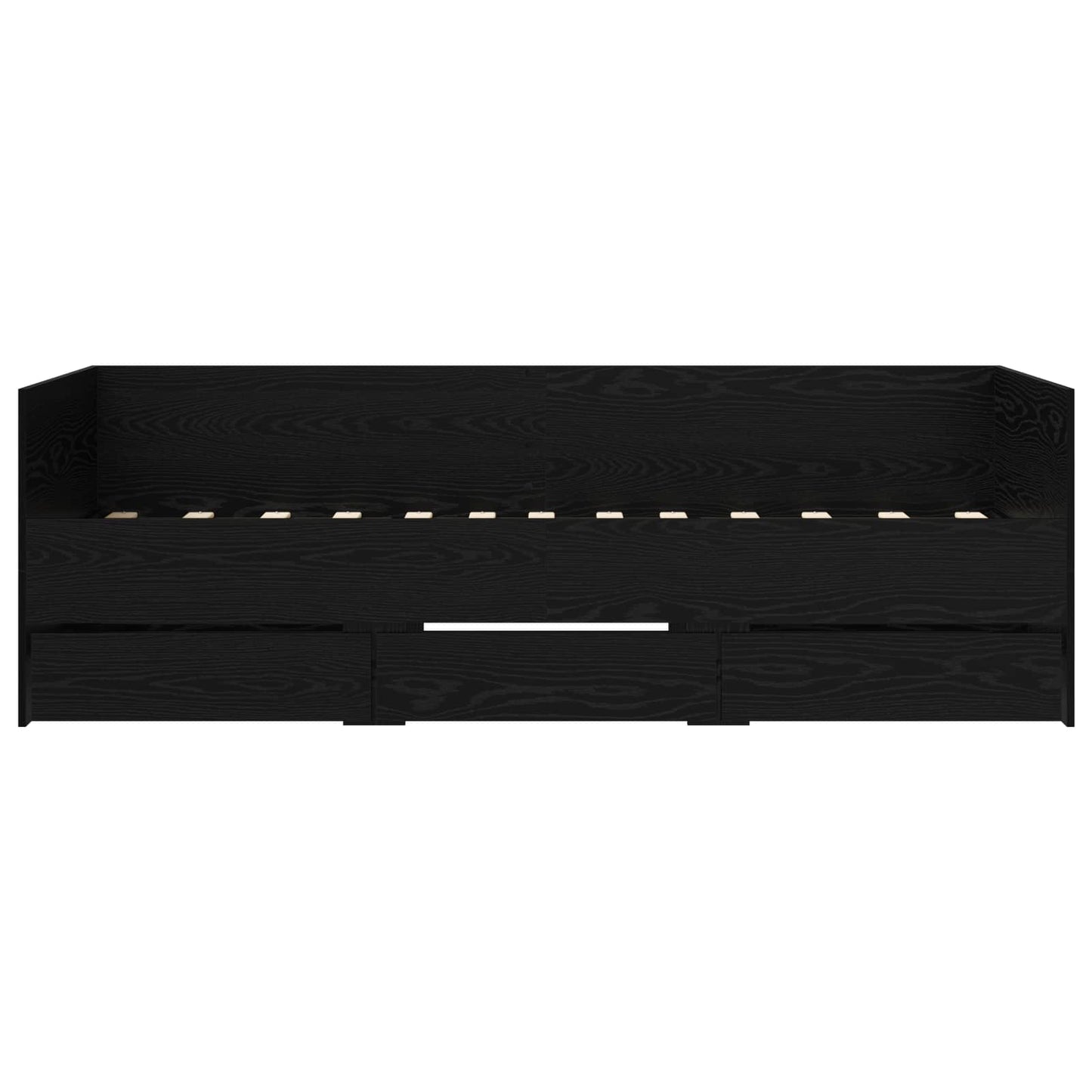 vidaXL Bed Frame with Storage Black Oak 80 x 200 cm Engineered Wood