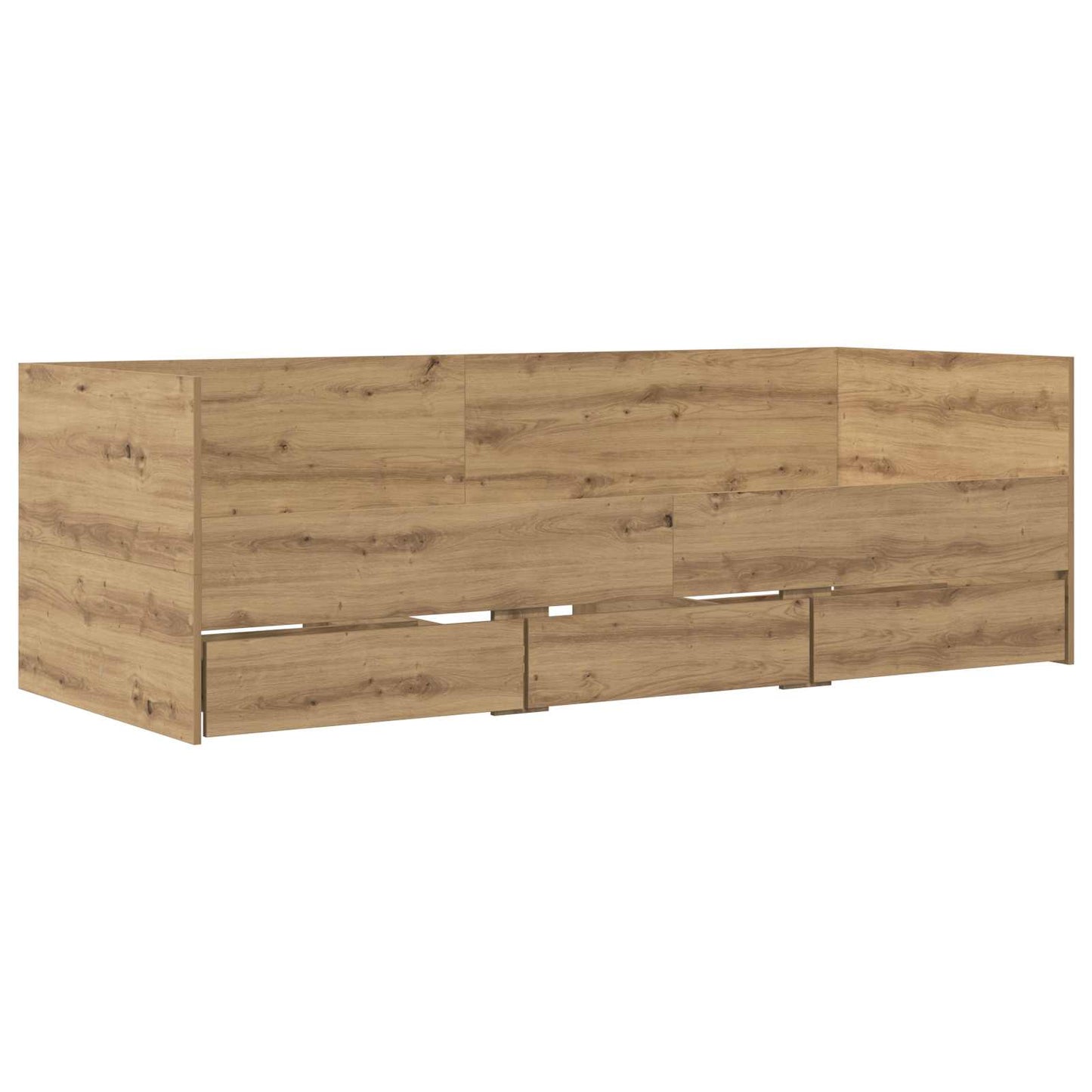 vidaXL Bed Frame with Storage Artisian Oak 80 x 200 cm Engineered Wood