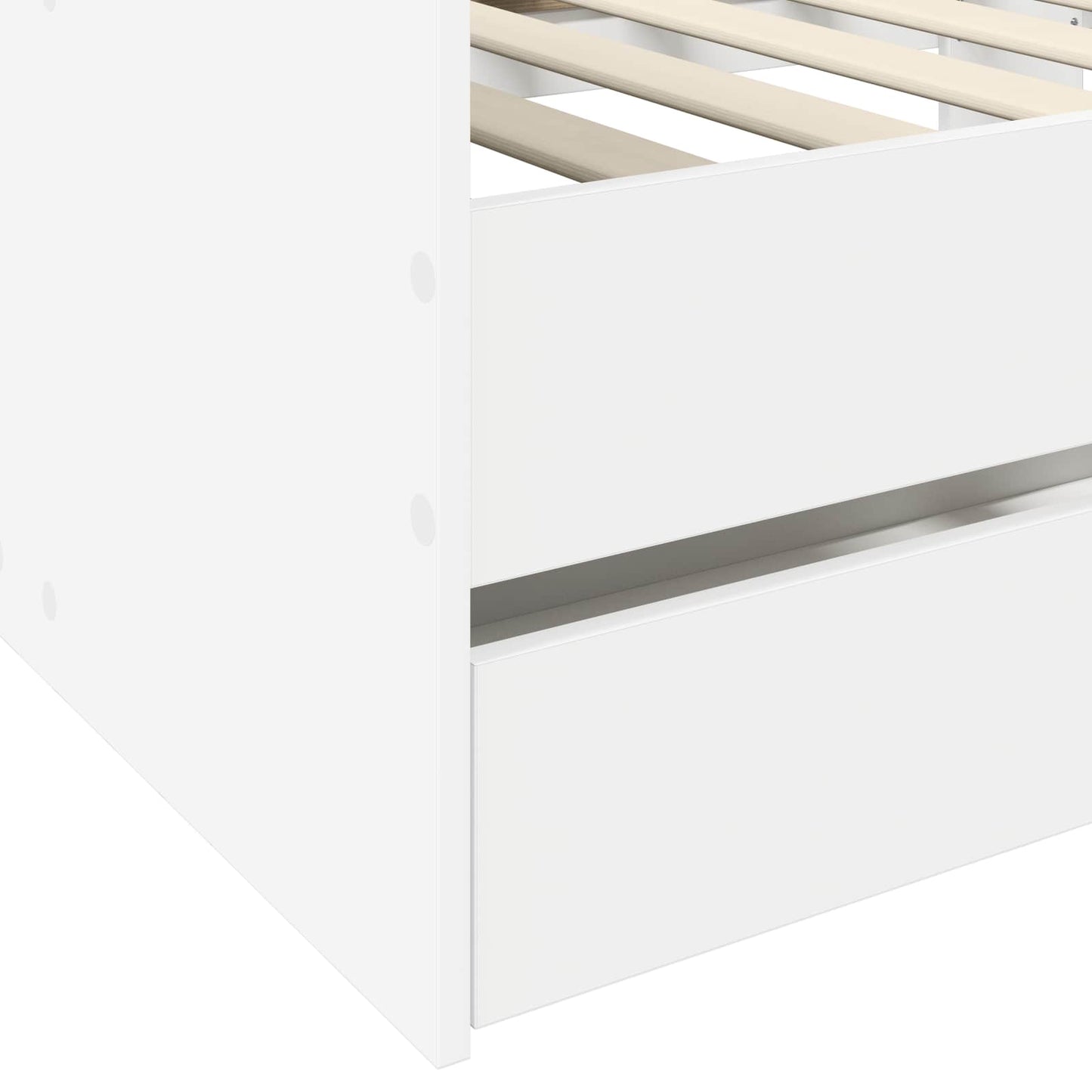 vidaXL Bed Frame with Storage White 80 x 200 cm Engineered Wood
