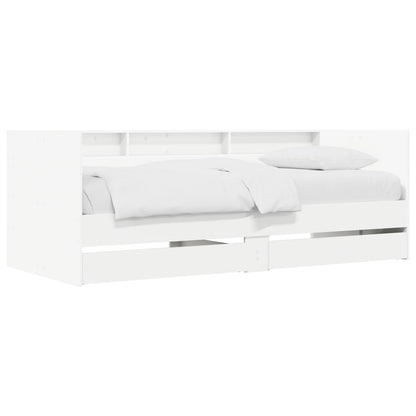 vidaXL Bed Frame with Storage White 80 x 200 cm Engineered Wood