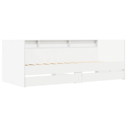 vidaXL Bed Frame with Storage White 80 x 200 cm Engineered Wood