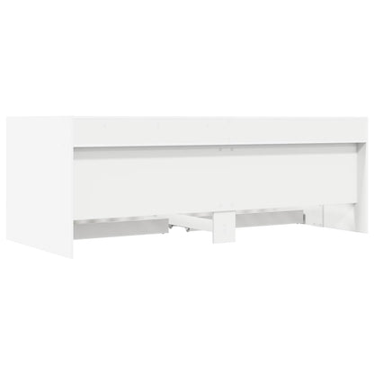 vidaXL Bed Frame with Storage White 80 x 200 cm Engineered Wood