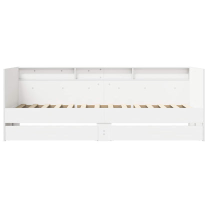 vidaXL Bed Frame with Storage White 80 x 200 cm Engineered Wood