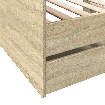 vidaXL Bed Frame with Storage Sonoma Oak 80 x 200 cm Engineered Wood