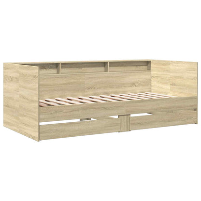 vidaXL Bed Frame with Storage Sonoma Oak 80 x 200 cm Engineered Wood