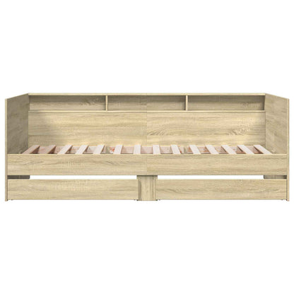 vidaXL Bed Frame with Storage Sonoma Oak 80 x 200 cm Engineered Wood