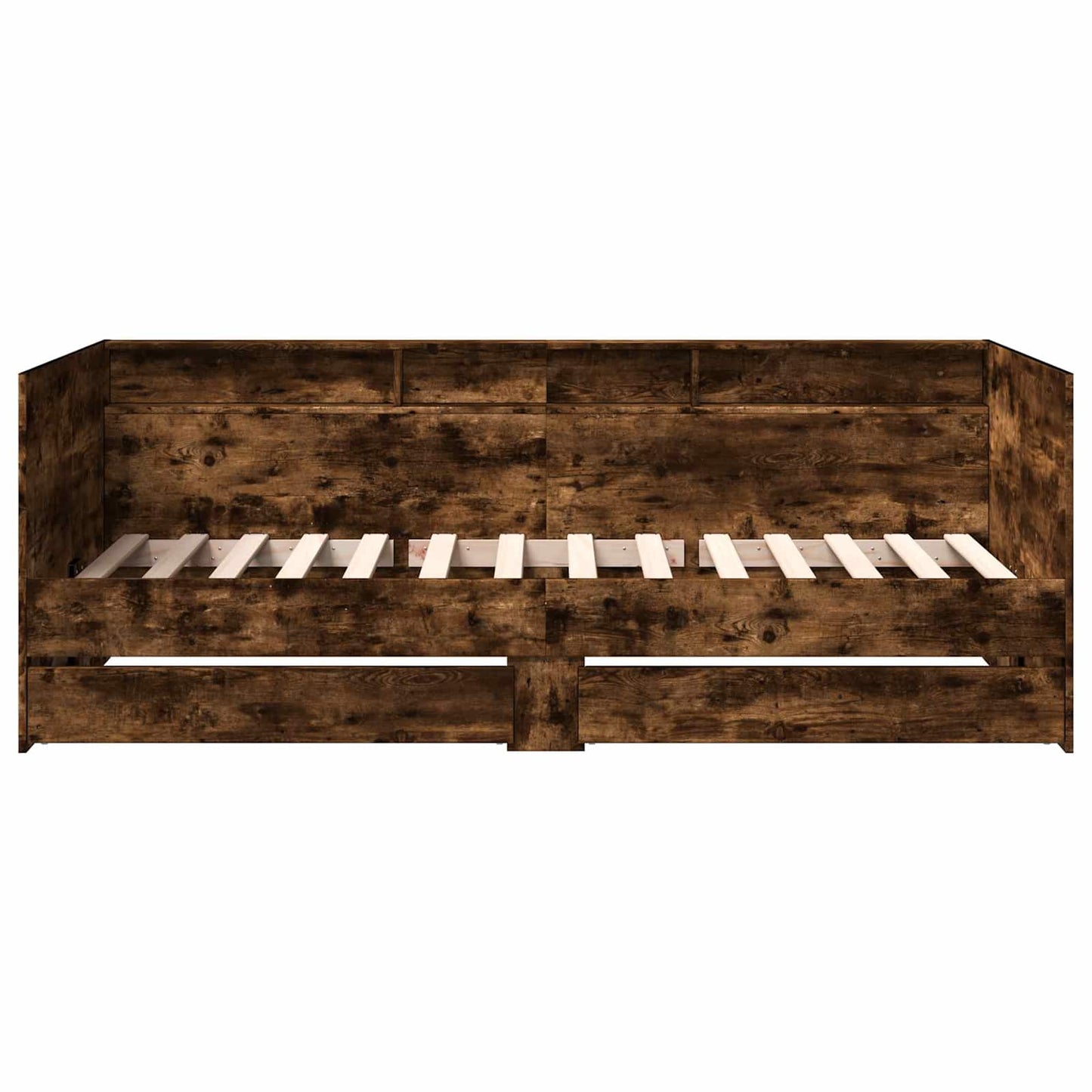 vidaXL Bed Frame with Storage Smoked Oak 80 x 200 cm Engineered Wood