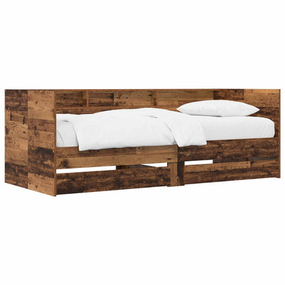 vidaXL Bed Frame with Storage Old Wood 80 x 200 cm Engineered Wood