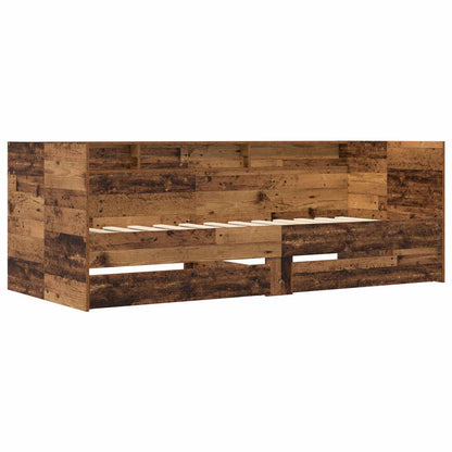vidaXL Bed Frame with Storage Old Wood 80 x 200 cm Engineered Wood