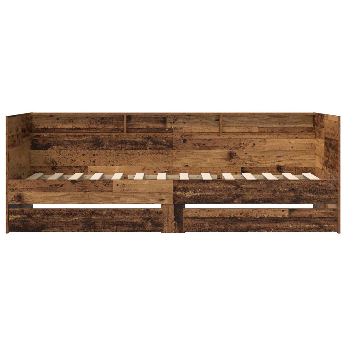 vidaXL Bed Frame with Storage Old Wood 80 x 200 cm Engineered Wood