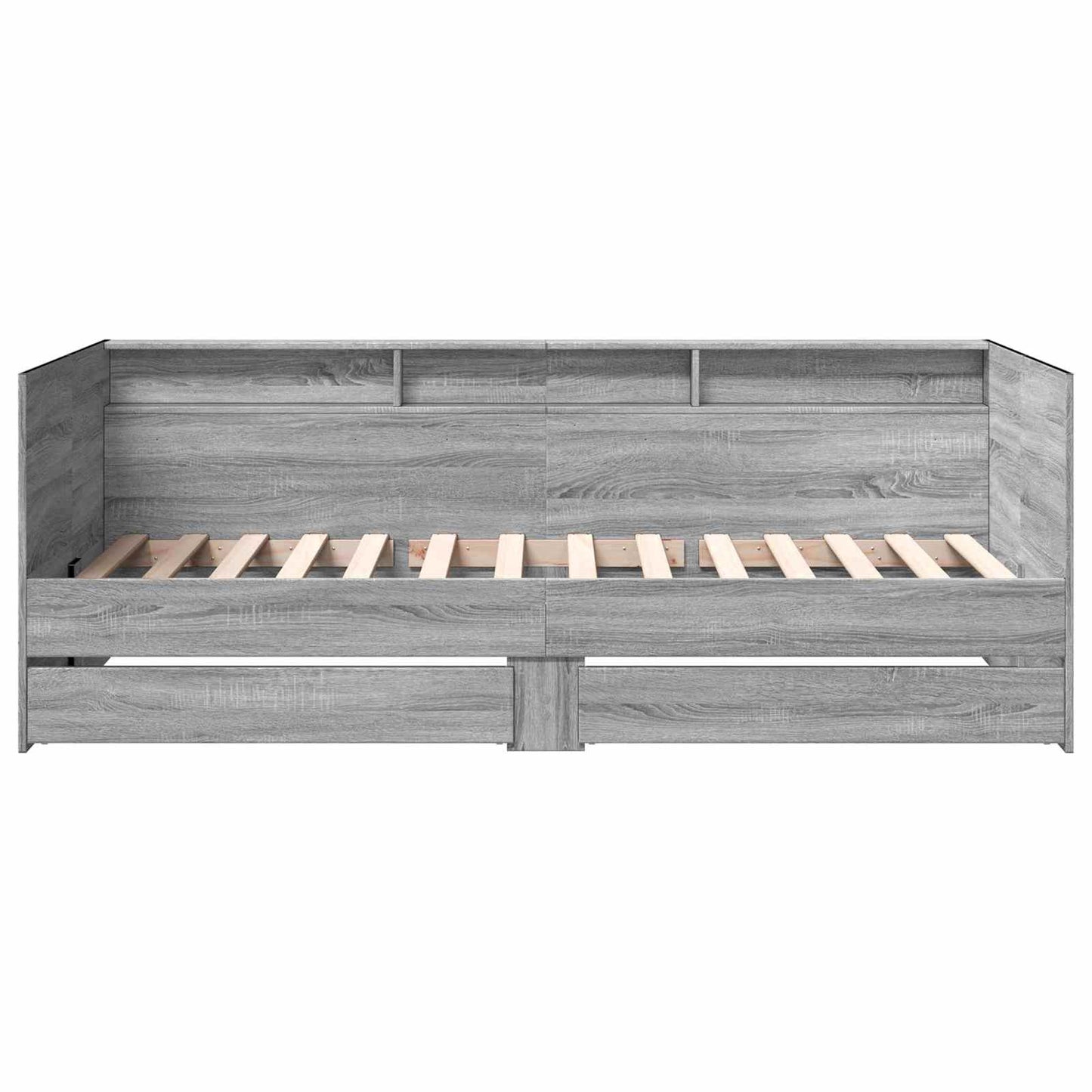 vidaXL Bed Frame with Storage Grey Sonoma 80 x 200 cm Engineered Wood