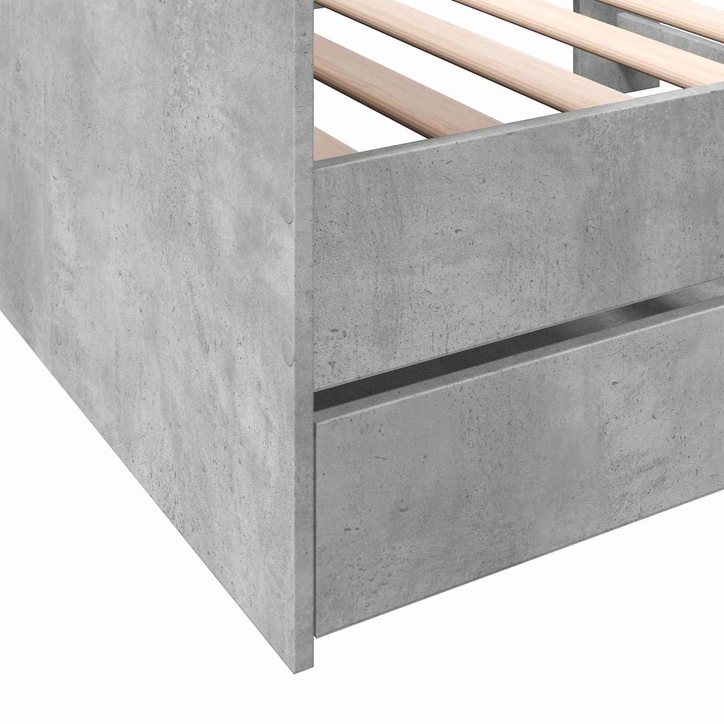 vidaXL Bed Frame with Storage Concrete Grey 80 x 200 cm