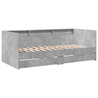 vidaXL Bed Frame with Storage Concrete Grey 80 x 200 cm