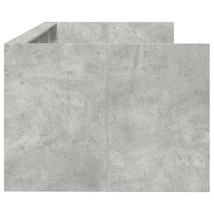 vidaXL Bed Frame with Storage Concrete Grey 80 x 200 cm