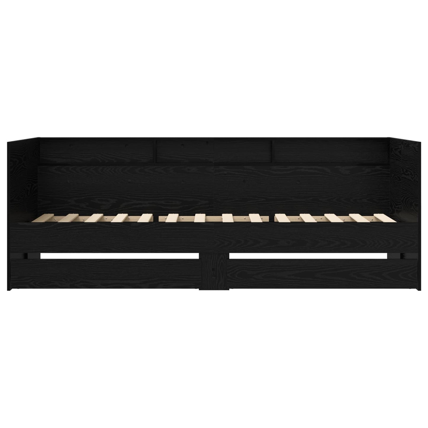 vidaXL Bed Frame with Storage Black Oak 80 x 200 cm Engineered Wood