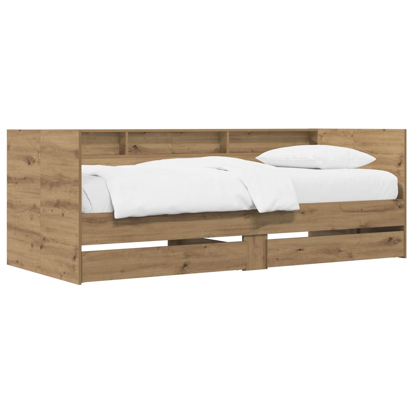 vidaXL Bed Frame with Storage Artisian Oak 80 x 200 cm Engineered Wood
