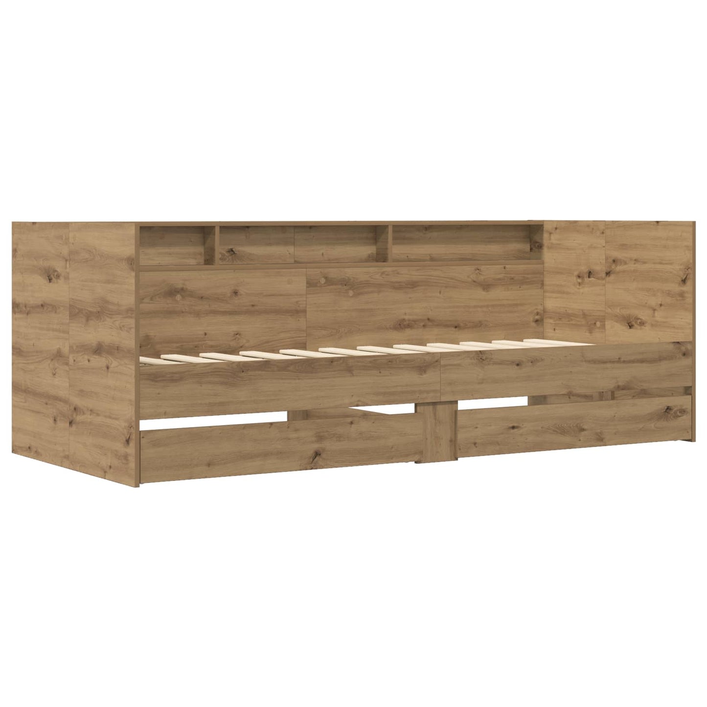 vidaXL Bed Frame with Storage Artisian Oak 80 x 200 cm Engineered Wood
