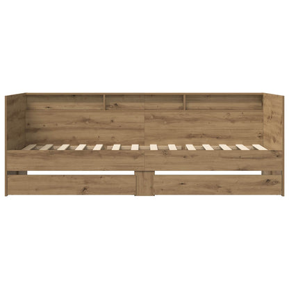vidaXL Bed Frame with Storage Artisian Oak 80 x 200 cm Engineered Wood