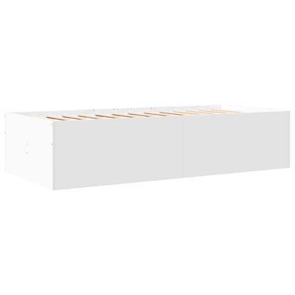 vidaXL Bed Frame with Storage White 80 x 200 cm Engineered Wood