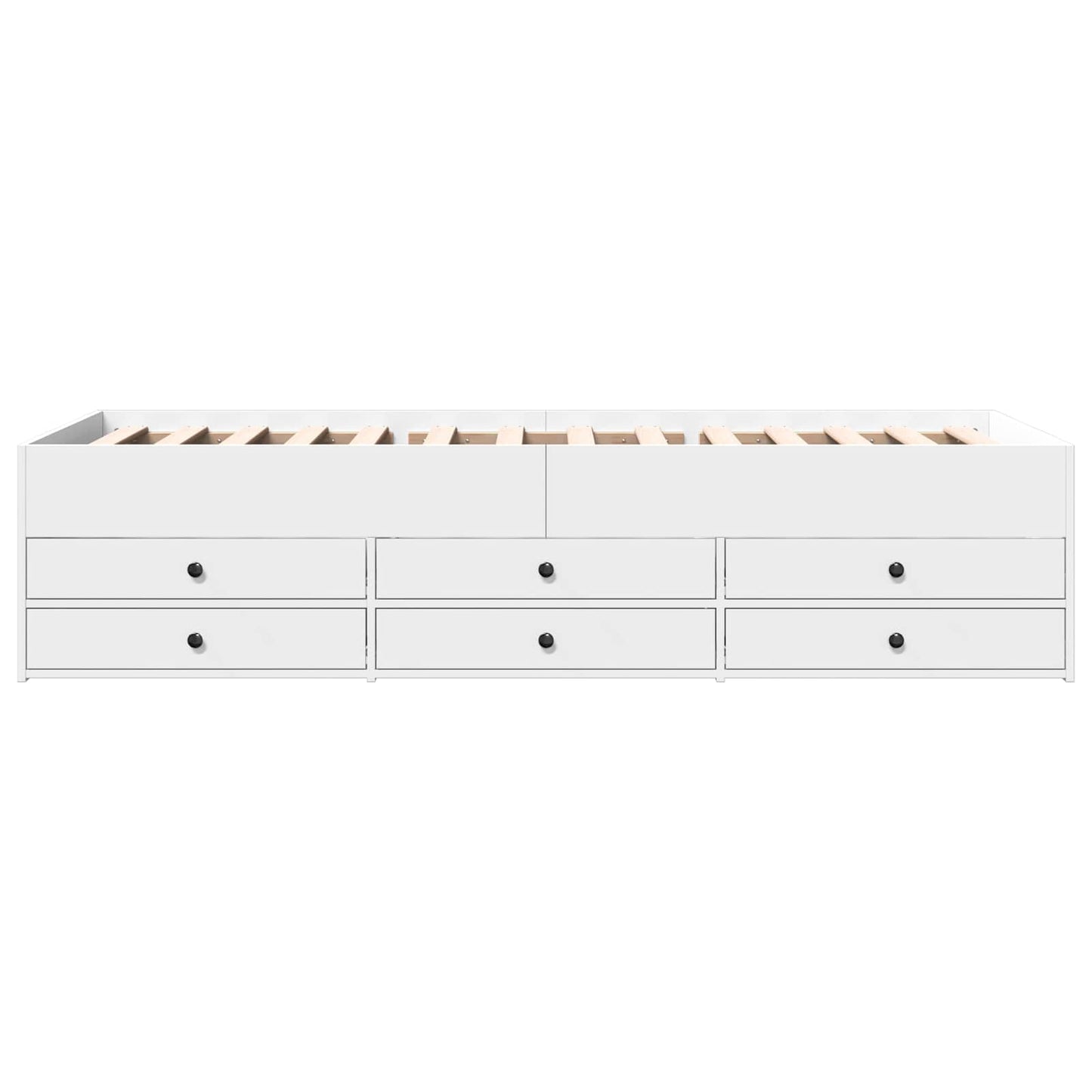 vidaXL Bed Frame with Storage White 80 x 200 cm Engineered Wood