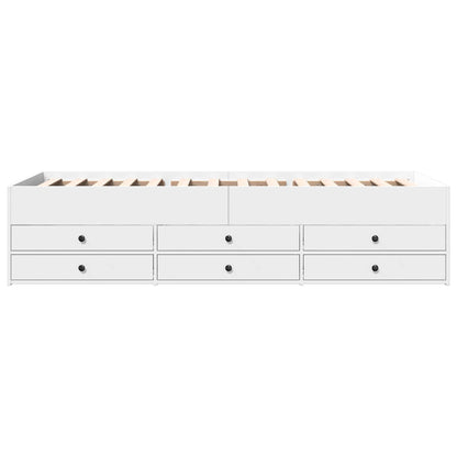 vidaXL Bed Frame with Storage White 80 x 200 cm Engineered Wood
