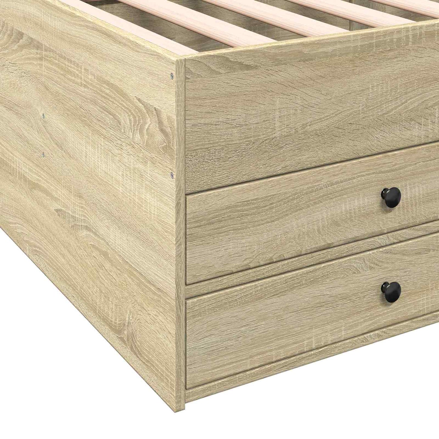 vidaXL Bed Frame with Storage Sonoma Oak 80 x 200 cm Engineered Wood