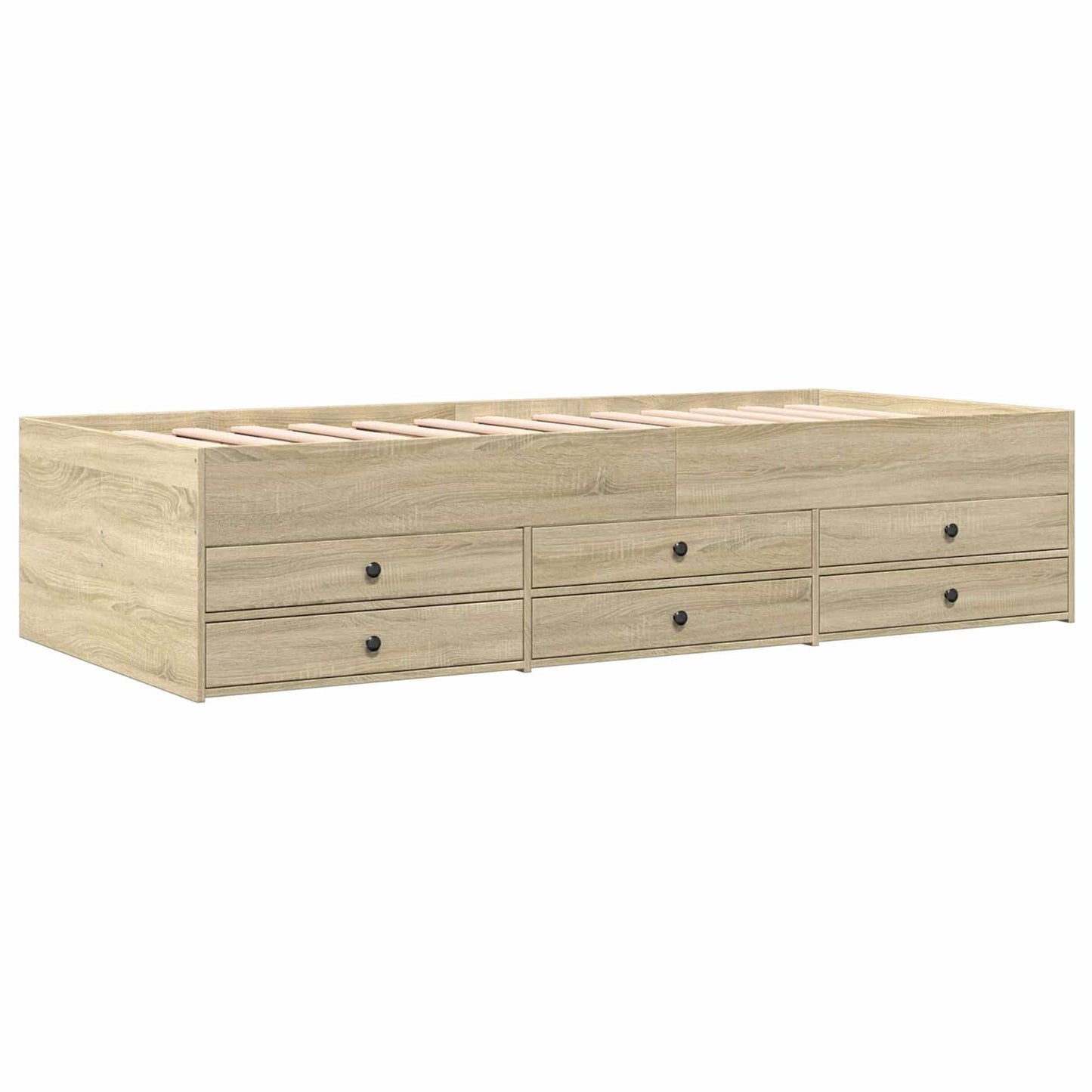 vidaXL Bed Frame with Storage Sonoma Oak 80 x 200 cm Engineered Wood