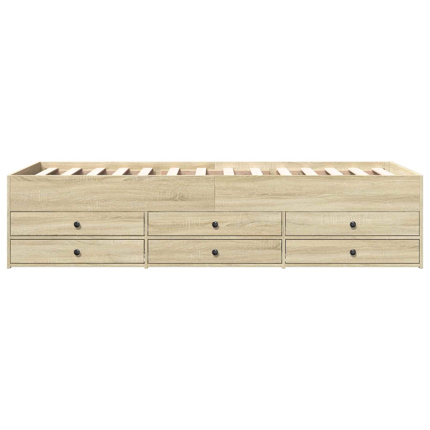 vidaXL Bed Frame with Storage Sonoma Oak 80 x 200 cm Engineered Wood