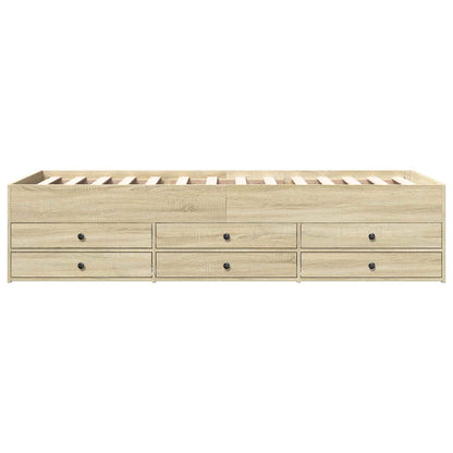 vidaXL Bed Frame with Storage Sonoma Oak 80 x 200 cm Engineered Wood